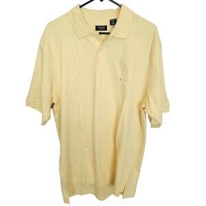 IZOD Polo Shirt Izod Golf Polo Shirt Short Sleeve Polo Shirt Yellow L NEW
